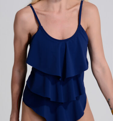 Traje de baño enterizo azul marino