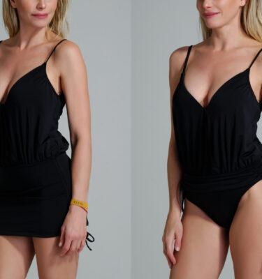 traje de baño color negro. Modelo Beth