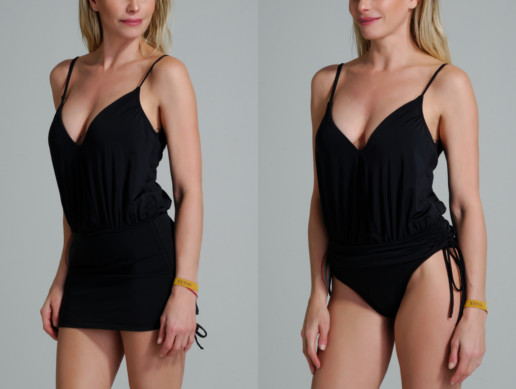 traje de baño color negro. Modelo Beth