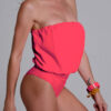Malla enteriza Eva color Coral
