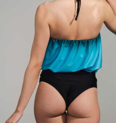 traje de baño enteriza modelo Eva degrade turquesa