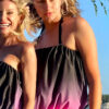 Traje de baño enterizo Eva degrade fucsia