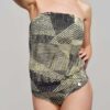 Traje de baño enterizo Eva plisada Tiger