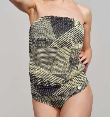 Traje de baño enterizo Eva plisada Tiger