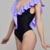 Traje de baño enterizo con volados modelo Scarlet