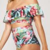 Conjunto Megan Turquesa Flower