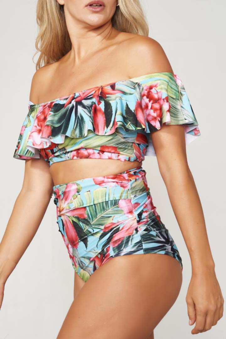 Conjunto Megan Turquesa Flower