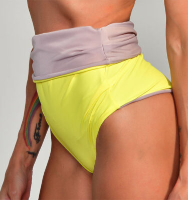 Megan Bottom Reversible - Amarillo Fluo y Avellana