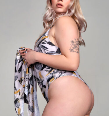 Traje de baño enteriza estampada