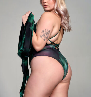 Traje de baño enteriza estampada