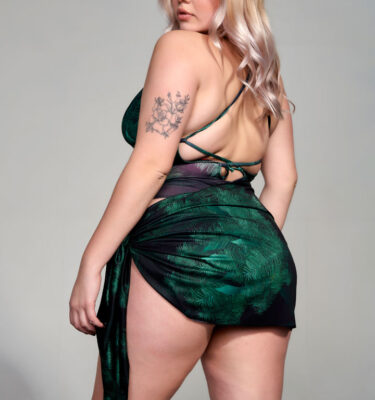 Traje de baño enteriza estampada