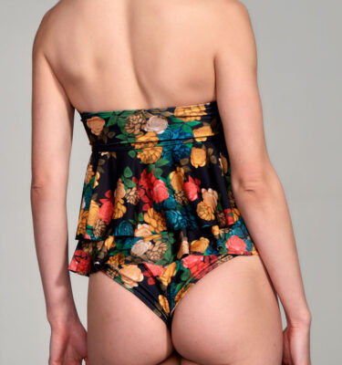 Traje de baño enteriza estampada