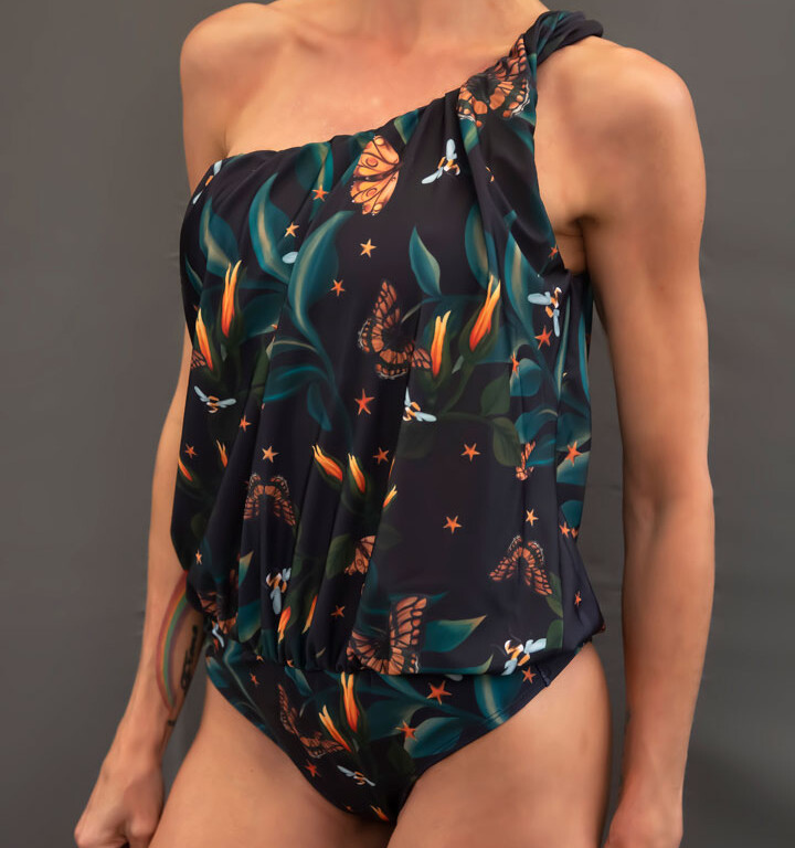 Malla enteriza estampada